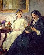 Portrait de Mme Morisot et de sa fille Mme Pontillon ou La lecture Berthe Morisot